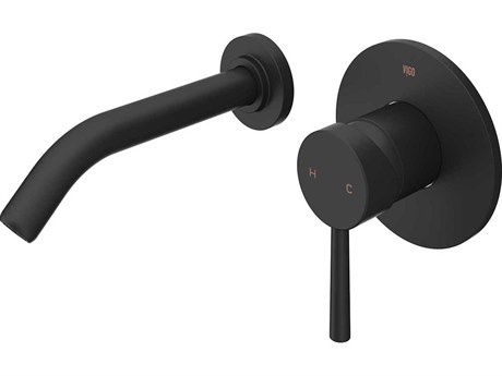 Vigo Olus Matte Black 1-Handle Wall-Mount Bathroom Faucet
