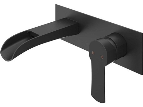 Vigo Cornelius Matte Black 1-Handle Wall-Mount Bathroom Faucet