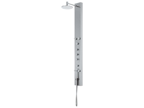 Vigo Dilana Stainless Steel 6-Jet Shower Panel System with Adjustable Round Head and Hand Shower Wand
