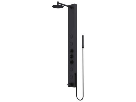Vigo Bowery 4-Jet Shower Panel System with Round Head, Tub Filler and Hand Shower Wand
