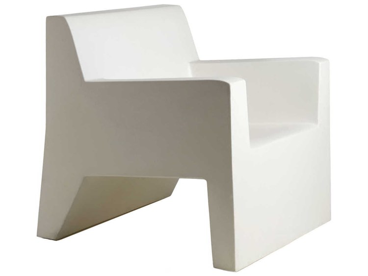 Vondom Outdoor Jut White Matte Resin Lounge Chair