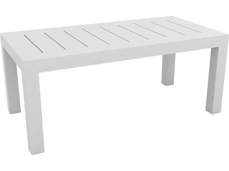 Vondom Outdoor Jut White Matte Resin Rectangular Dining Table