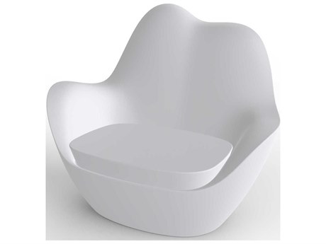 Vondom Outdoor Sabinas White Matte Resin Lounge Chair