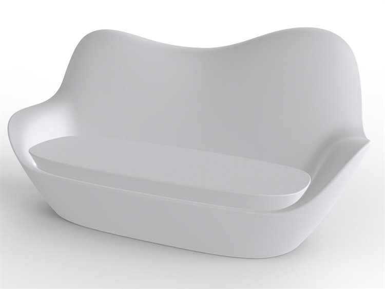 Vondom Outdoor Sabinas White Matte Resin Cushion Sofa