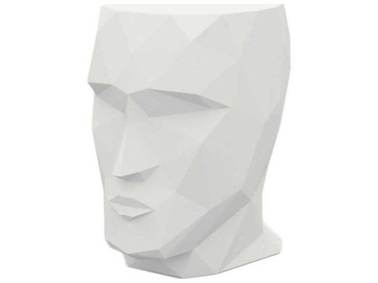 Vondom Outdoor Adan White Matte Resin End Table