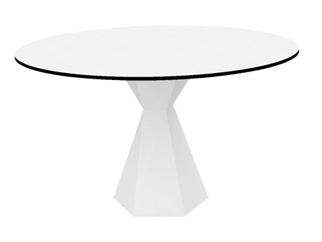 Vondom Outdoor Vertex White 31'' Polypropylene Round Dining Table