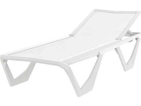 Vondom Outdoor Voxel White Polypropylene Chaise Lounge (Set of 2)
