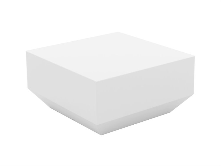 Vondom Outdoor Vela White Matte Resin Rectangular Coffee Table