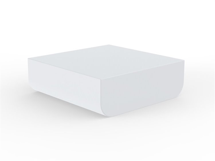 Vondom Outdoor Ulm White Matte Resin Square Coffee Table