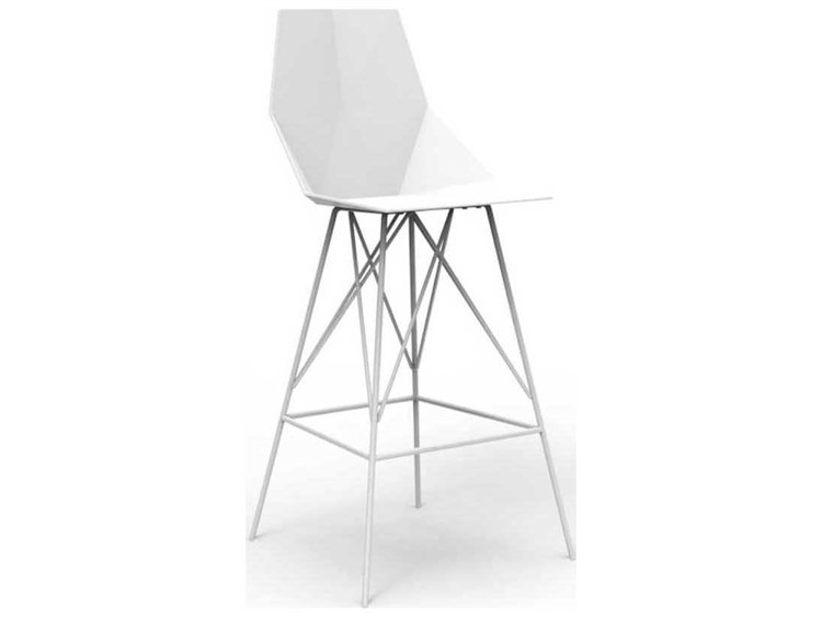 Vondom Outdoor Faz White Matte Resin Bar Stool Set of 4