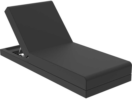 Vondom Outdoor Pixel Resin / Cushion Black Chaise Lounge