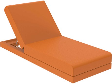 Vondom Outdoor Pixel Resin / Cushion Orange Chaise Lounge