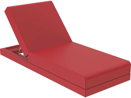 Vondom Outdoor Pixel Resin / Cushion Red Chaise Lounge