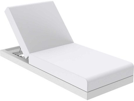 Vondom Outdoor Pixel Resin / Cushion White Chaise Lounge
