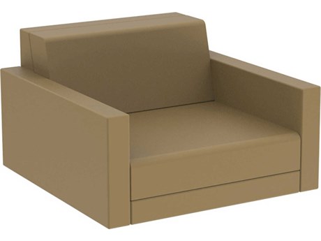 Vondom Outdoor Pixel Resin / Cushion Beige Lounge Chair