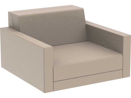 Vondom Outdoor Pixel Resin / Cushion Crema Lounge Chair