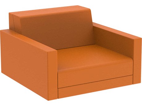 Vondom Outdoor Pixel Resin / Cushion Orange Lounge Chair