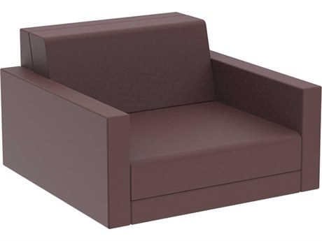 Vondom Outdoor Pixel Resin / Cushion Purjai Red Lounge Chair