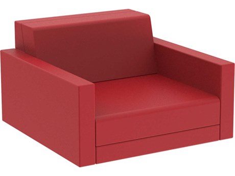 Vondom Outdoor Pixel Resin / Cushion Red Lounge Chair