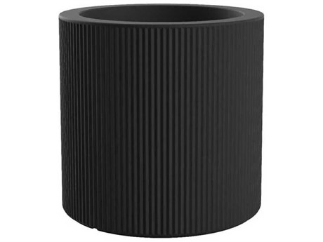 Vondom Outdoor Gatsby Cylinder Planter x H Basic Black