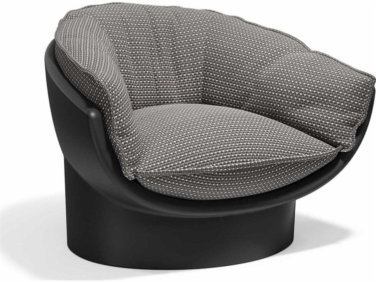 Vondom Outdoor Luna Lounge Chair Black Glad Moon Upholstery