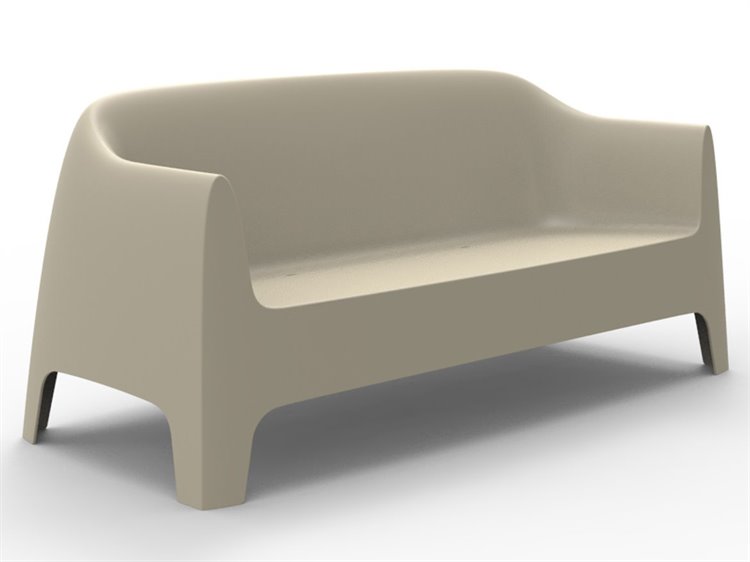 Vondom Outdoor Solid Ecru Matte Resin Sofa