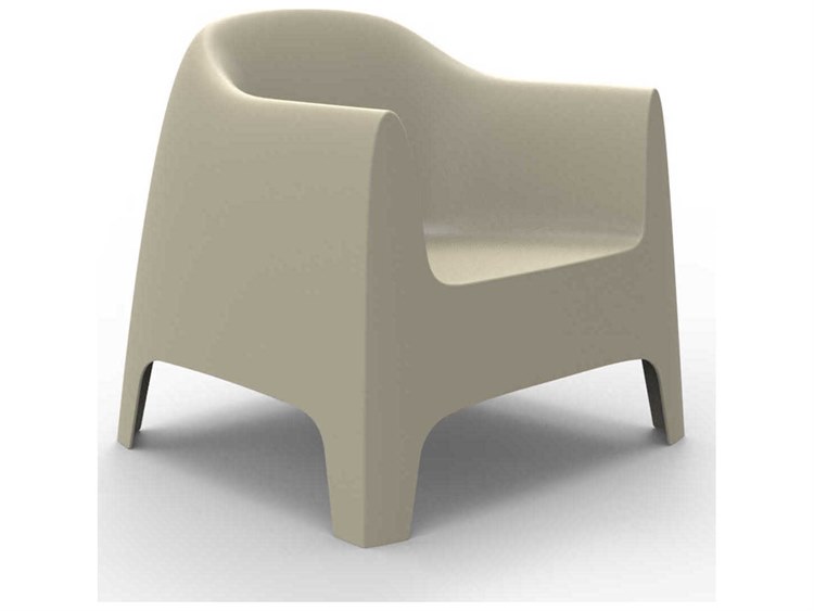 Vondom Outdoor Solid Ecru Matte Resin Lounge Chair Set of 2
