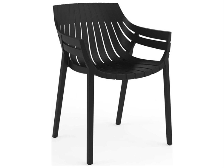 Vondom Outdoor Spritz Black Polypropylene Dining Chair (Set of 4)