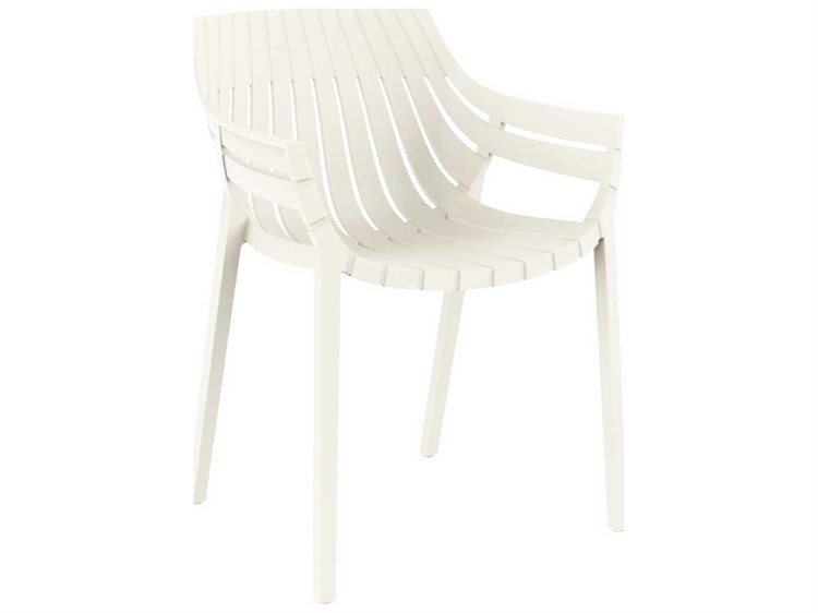 Vondom Outdoor Spritz White Polypropylene Dining Chair Set of 4