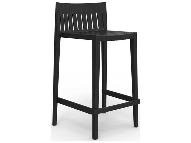 Vondom Outdoor Spritz Black Matte Resin Counter Stool Set of 4