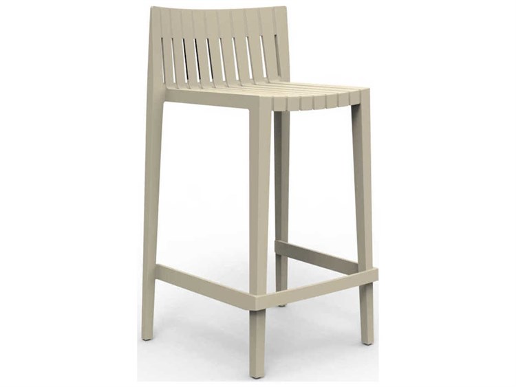 Vondom Outdoor Spritz Ecru Matte Resin Counter Stool Set of 4