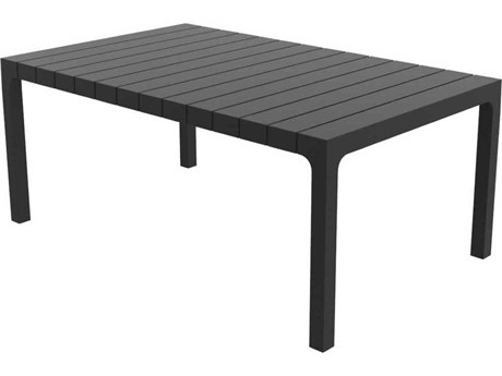 Vondom Outdoor Spritz Black 37'' Polypropylene Rectangular Coffee Table