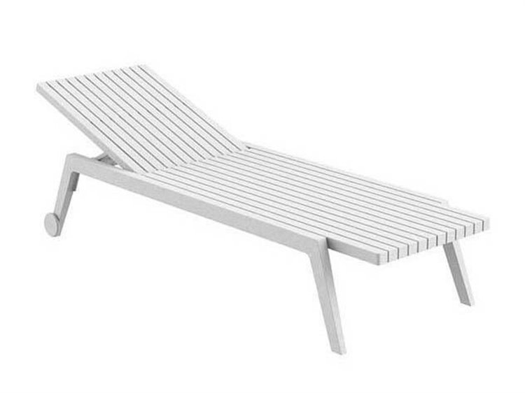 Vondom Outdoor Spritz White Matte Resin Chaise Lounge (Set of 2