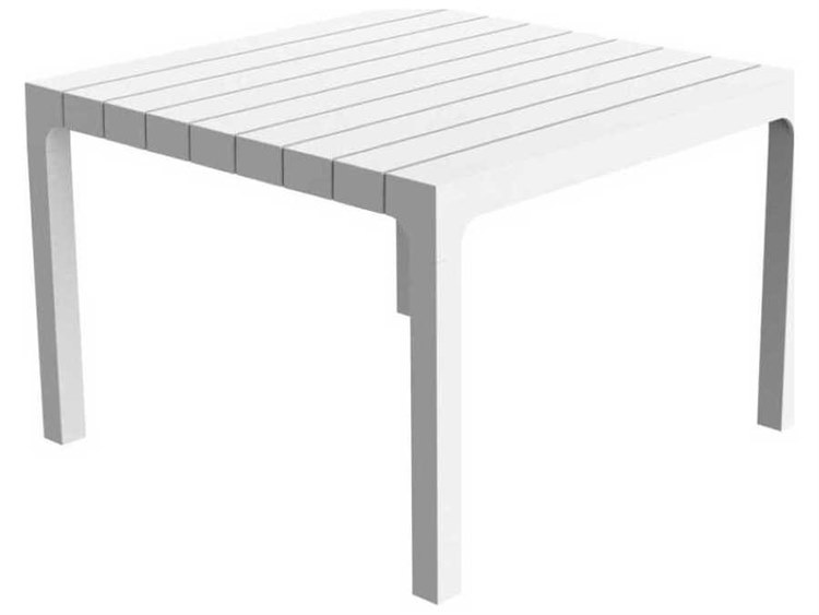 Vondom Outdoor Spritz White Polypropylene Square Coffee Table