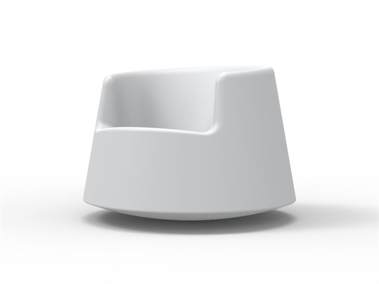 Vondom Outdoor Roulette White Matte Resin Lounge Chair