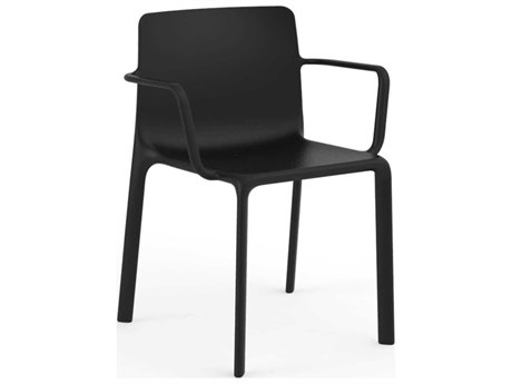 Vondom Outdoor Kes Black Polypropylene Dining Chair (Set of 4)