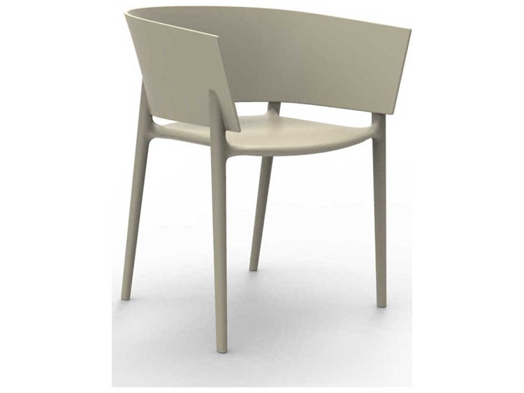 Vondom Outdoor Africa Ecru Matte Resin Dining Chair Set of 4