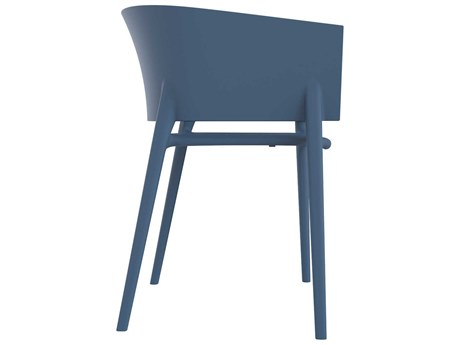 Vondom Outdoor Africa Navy Polypropylene Dining Chair (Set of 4)