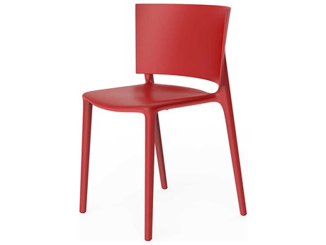 Vondom Outdoor Africa Red Polypropylene Dining Chair (Set of 4)