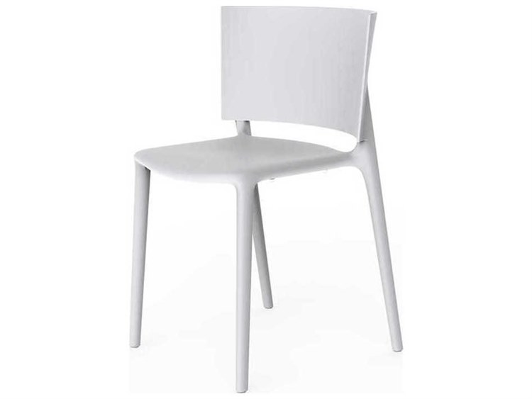 Vondom Outdoor Africa White Matte Resin Dining Chair Set of 4