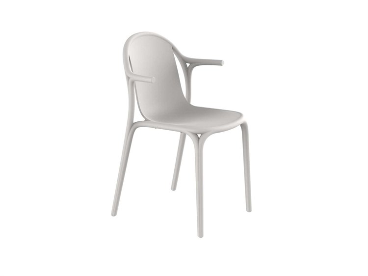 Vondom Outdoor Brooklyn Ecru Matte Resin Dining Chair Set of 4