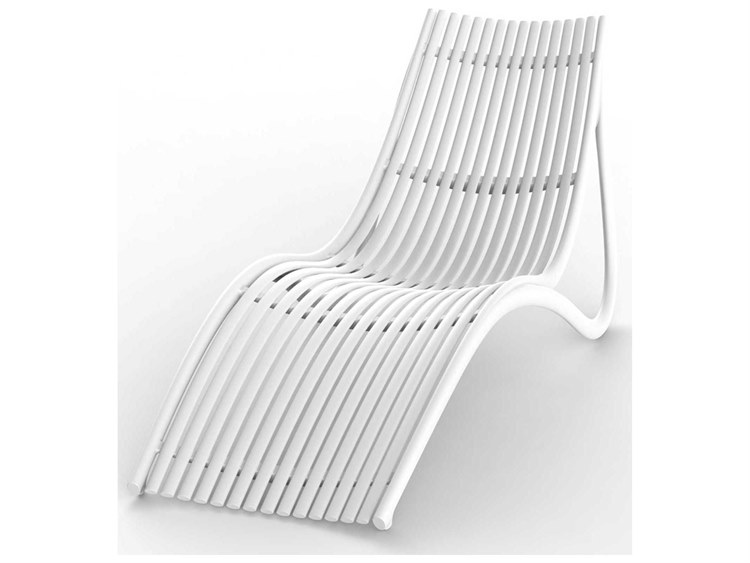 Vondom Outdoor Ibiza White Polypropylene Chaise Lounge Set of 2