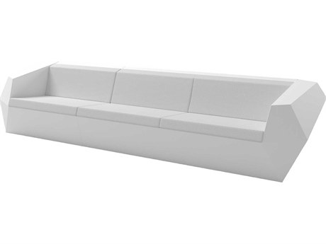 Vondom Outdoor Faz Resin / Cushion White Three-Piece Sectional