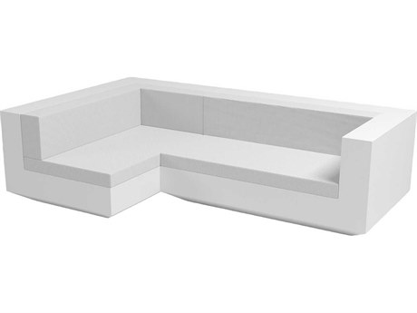 Vondom Outdoor Vela Resin / Cushion White Two-Piece Sectional