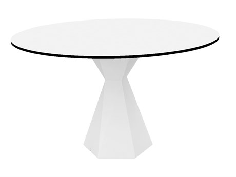 Vondom Vertex Round Plastic White Dining Table