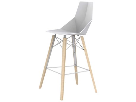 Vondom Faz Wood Beech Bar Stool Set of 4