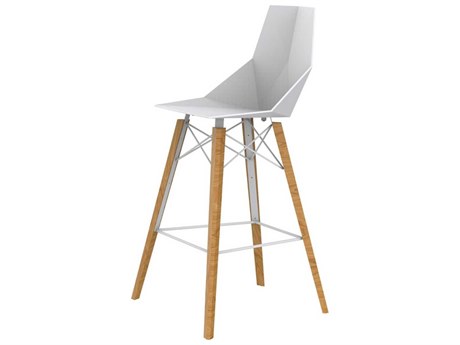 Vondom Faz Wood Beech Bar Stool Set of 4