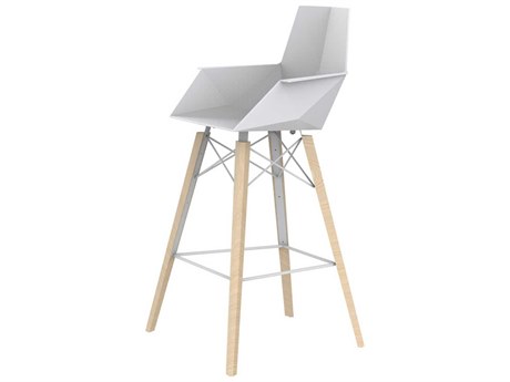 Vondom Faz Wood Beech Bar Stool Set of 4