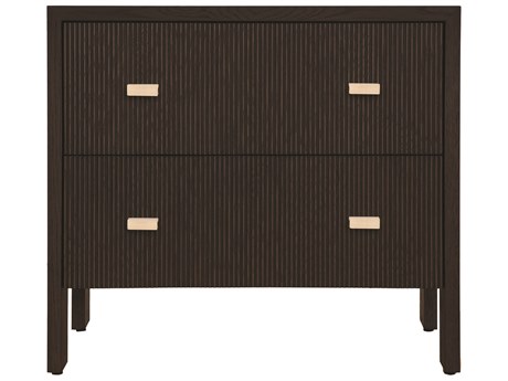 Worlds Away Rectangular Wood Dark Espresso Oak End Table