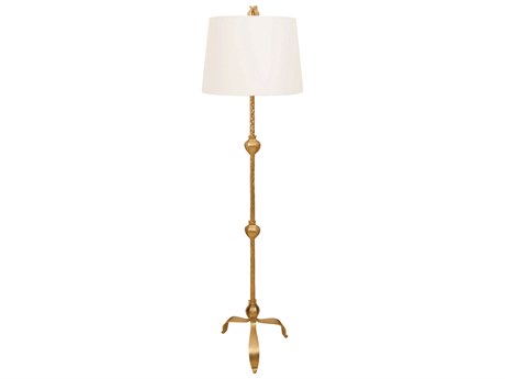 Worlds Away Gold Leaf Floor Lamp